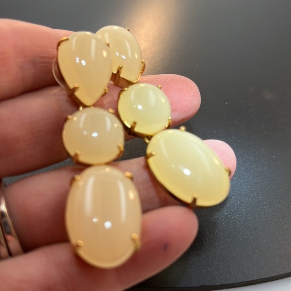 J Crew 3 Drop Earrings Ivory - Picture 1 of 4